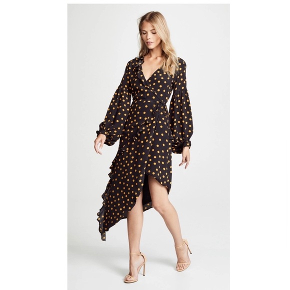 Capulet Pansy Gold Dot Wrap Dress.
Black. Size S MSRP $185 - Picture 2 of 11
